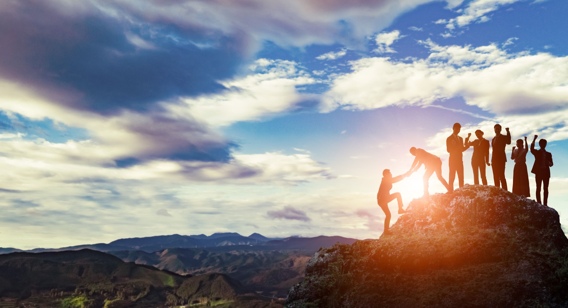 Success of business concept. Group of businessperson. Teamwork.